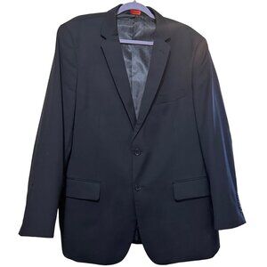 Linea Uomo Modern Fit Men's Blazer Jacket Wool Black Size 44R 38" Waist (READ)
